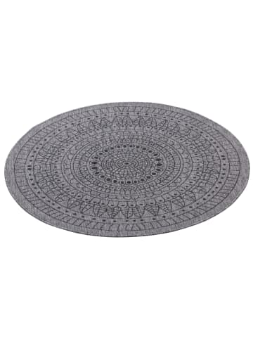 NORTHRUGS Indoor-/ Outdoor-Teppich "Porto" in Grau/ Schwarz