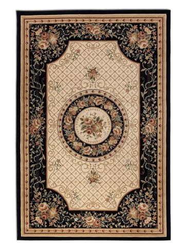 Nouristan Kurzflor-Teppich "Adraskan" in Schwarz/ Creme