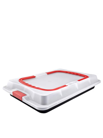 Dr. Oetker Pudełko "Bake & Go" w kolorze czarno-białym na ciasto - 42 x 29 cm