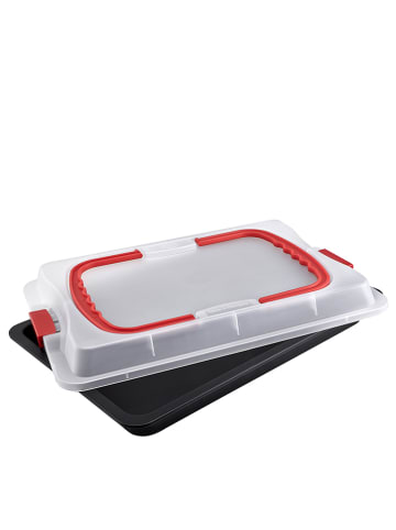 Dr. Oetker Pudełko "Bake & Go" w kolorze czarno-białym na ciasto - 42 x 29 cm