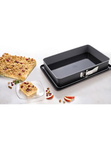 Dr. Oetker Tortownica "Bake Idea" w kolorze antracytowym - 38 x 25 cm