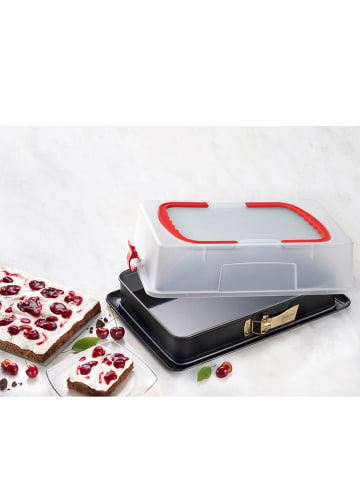 Dr. Oetker Tortownica "Bake Idea" w kolorze antracytowym - 38 x 25 cm