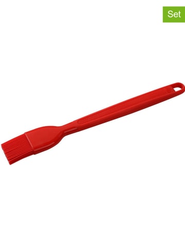 Dr. Oetker Pędzle cukiernicze (2 szt.) "Flexxible" w kolorze czerwonym - 25 x 3,5 cm
