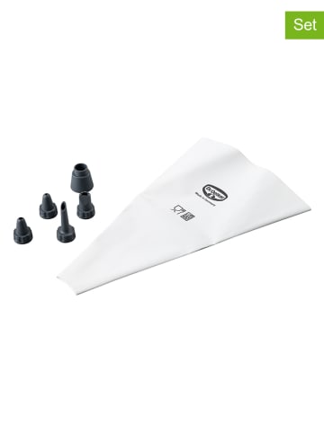 Dr. Oetker 5-częściowy zestaw "Classic" w kolorze biało-szarym - 31 x 18 cm