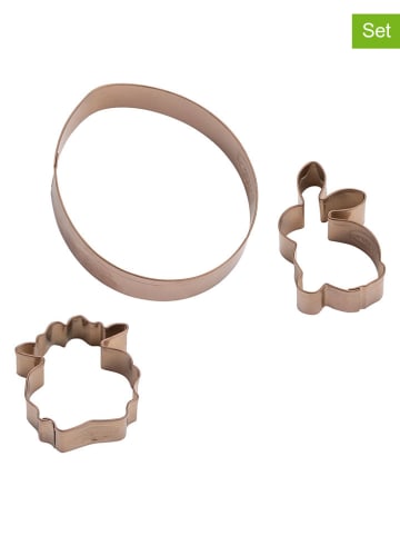 Dr. Oetker Wykrawacze (3 szt.) "Egg, hare, sheep" w kolorze miedzianym