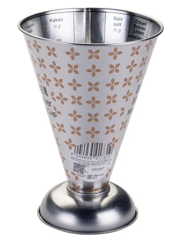 Dr. Oetker Miarka "Vintage" w kolorze srebrnym - wys. 15 x Ø 11 cm