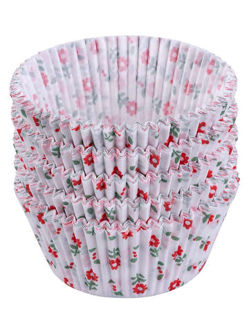 Dr. Oetker Foremki papierowe (100 szt.) "Flowers" w kolorze zielono-czerwonym do muffinek