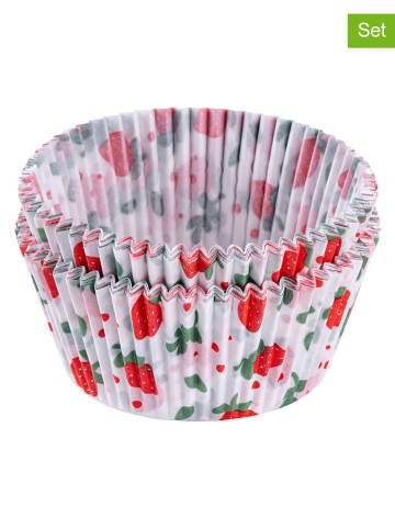 Dr. Oetker Foremki papierowe (100 szt.) "Strawberries" w kolorze czerwonym do muffinek