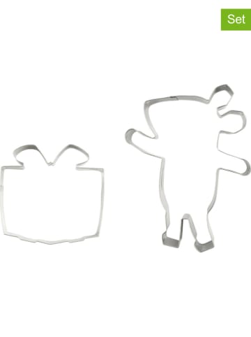 Dr. Oetker 2er-Set: Edelstahl-Ausstecher "Maus & Geschenk" - 2x 2 Stück