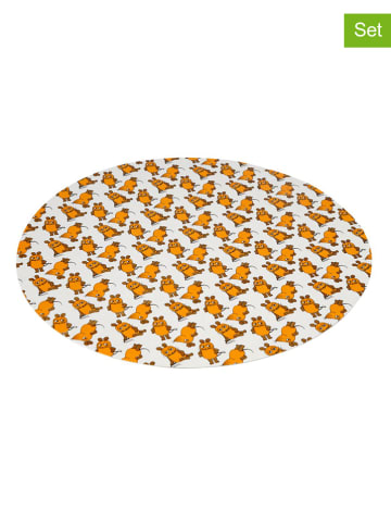 Dr. Oetker Podstawki (12 szt.) "Mouse" w kolorze pomarańczowo-białym pod tort