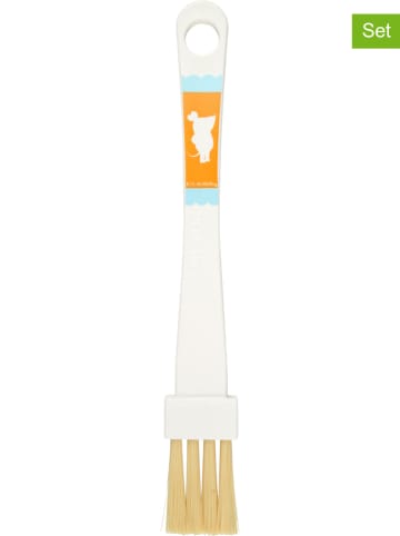 Dr. Oetker 2er-Set: Backpinsel "Maus" in Weiß/ Orange - (L)19,5 x (B)2,5 cm