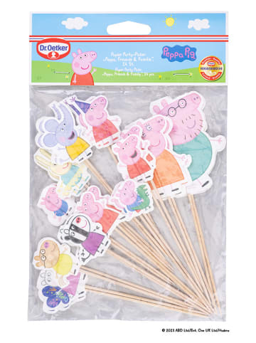 Dr. Oetker Wykałaczki imprezowe (48 szt.) "Peppa, Friends & Family" ze wzorem