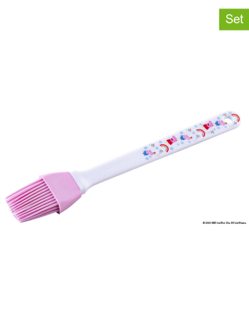 Dr. Oetker Pędzle cukiernicze (2 szt.) w kolorze jasnoróżowo-białym - dł. 25 cm