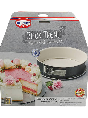 Dr. Oetker Tortownica "Bake Trend" w kolorze antracytowo-białym - Ø 28 cm