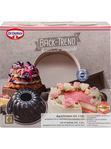 Dr. Oetker 3-częściowy zestaw "Bake Trend" w kolorze antracytowym do pieczenia