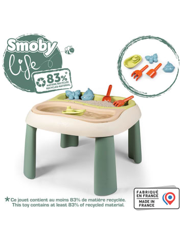 Smoby Stół w kolorze beżowo-zielonym do zabawy piaskiem i wodą - 18 m+