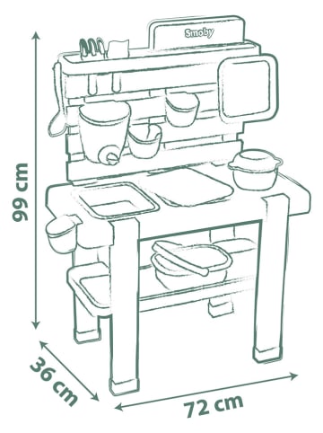 Smoby Modderkeuken meerkleurig - vanaf 3 jaar