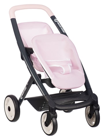 Smoby Podwójny wózek "Maxi Cosi" w kolorze jasnoróżowym dla lalek - 3+