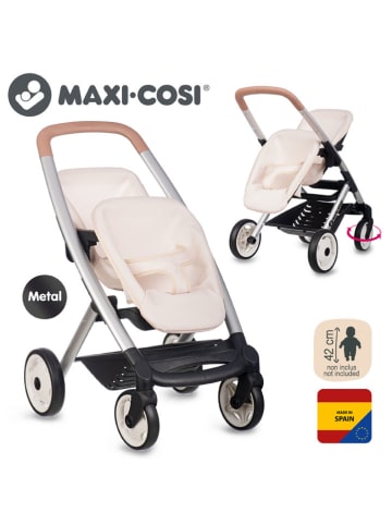 Smoby Podwójny wózek "Maxi Cosi" w kolorze beżowym dla lalek - 3+