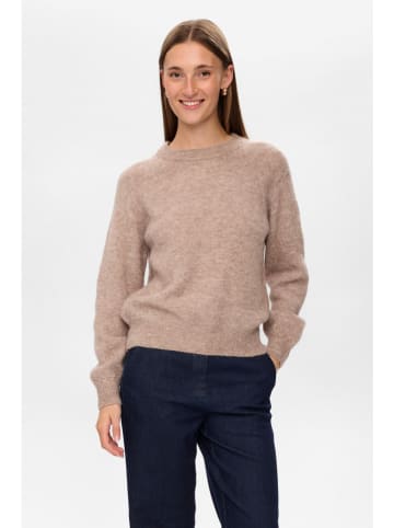 NÜMPH Sweter "Nuriette" w kolorze jasnobrązowym