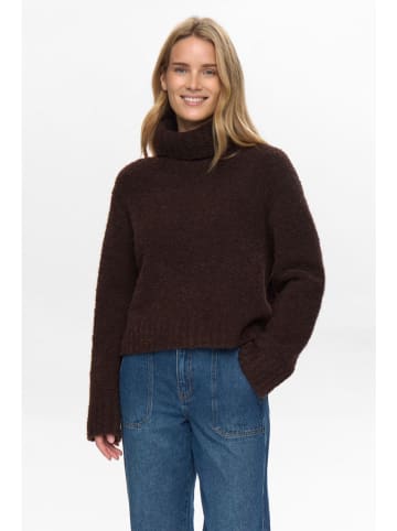 NÜMPH Rollkragenpullover in Braun