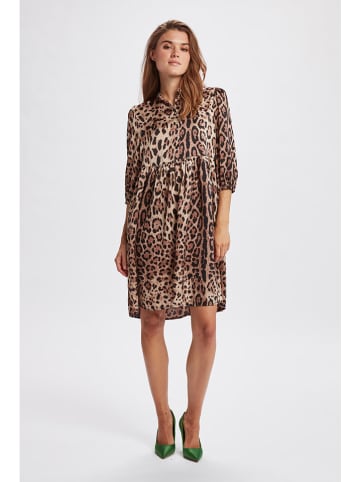 NÜMPH Sukienka w kolorze brązowym