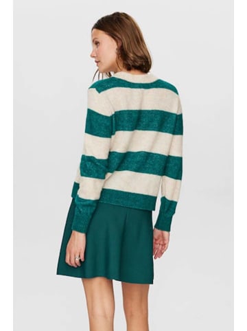 NÜMPH Sweter w kolorze kremowo-zielonym