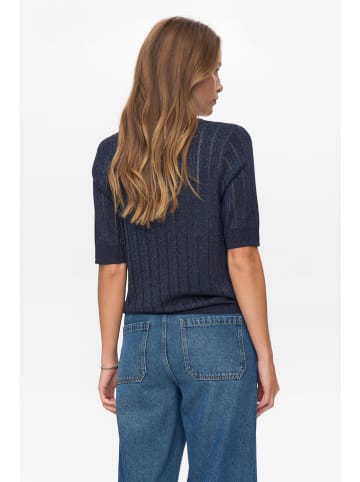 NÜMPH Sweter "Numisja" w kolorze granatowym