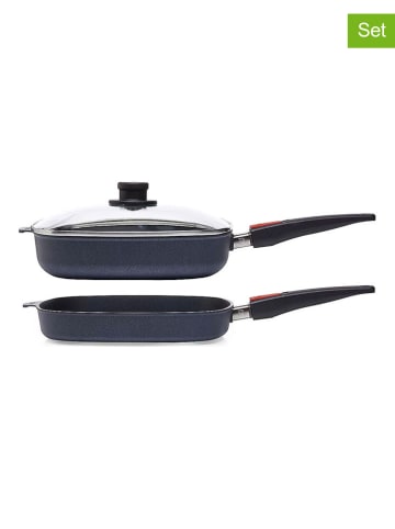 Woll 3tlg. Set: Viereckpfannen in Grau