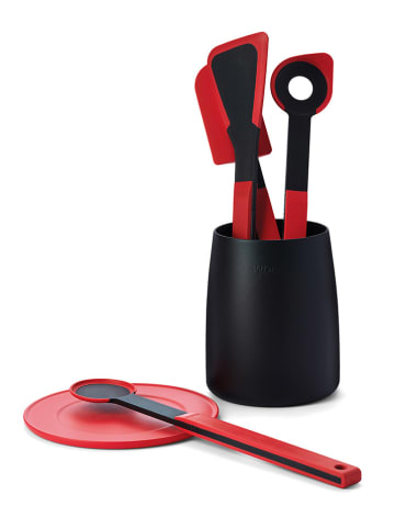 Woll Gereihouder zwart/rood - (H)15 x Ø 12 cm