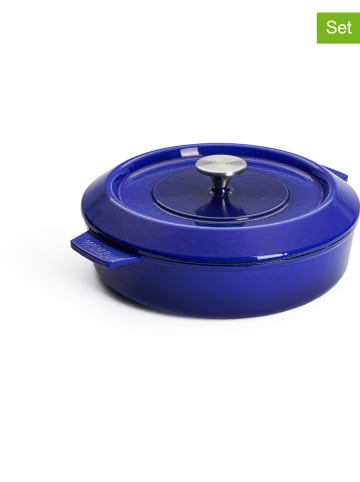 Woll 2tlg. Set: Kasserolle "Iron" in Blau - Ø 28 cm