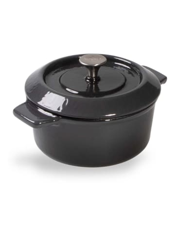 Woll Mini rondelki (2 szt.) "Iron" w kolorze antracytowym - Ø 10 cm