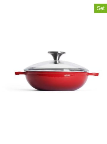 Woll 2-delige set: kookpan rood - (H)5,5 x Ø 18 cm