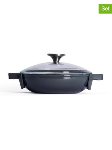 Woll 2-delige set: kookpan grijs - (H)5,5 x Ø 20 cm