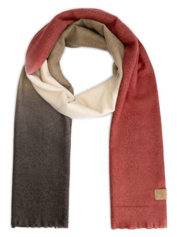 TRAVELIN' Schal in Rot/ Beige/ Braun - (L)200 x (B)60 cm