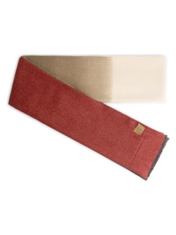 TRAVELIN' Schal in Rot/ Beige/ Braun - (L)200 x (B)60 cm