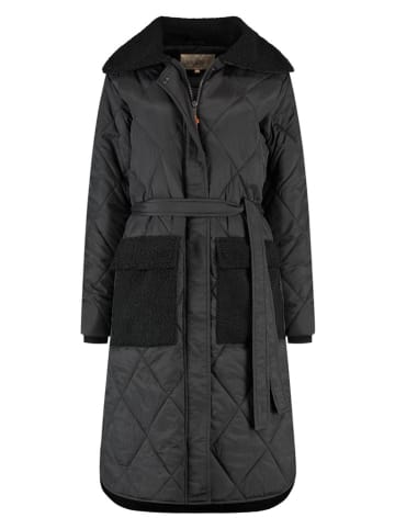 TRAVELIN' Płaszcz przejściowy w kolorze czarnym