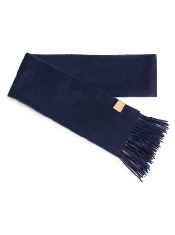 TRAVELIN' Woll-Schal "Harlow" in Dunkelblau - (L)165 x (B)30 cm