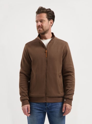 TRAVELIN' Sweatjacke in Hellbraun