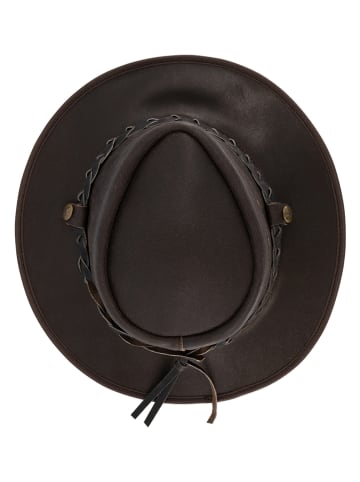 MGO leisure wear Leren hoed "Country" bruin