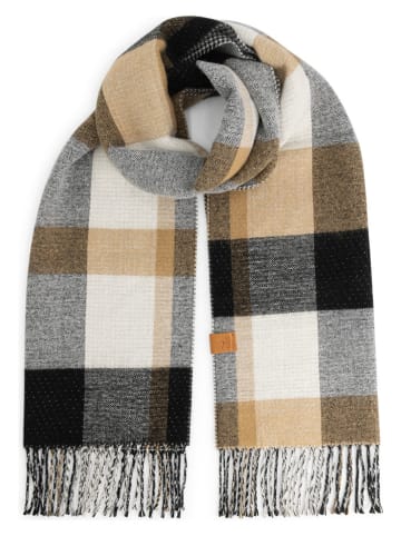 TRAVELIN' Sjaal crème/zwart/beige