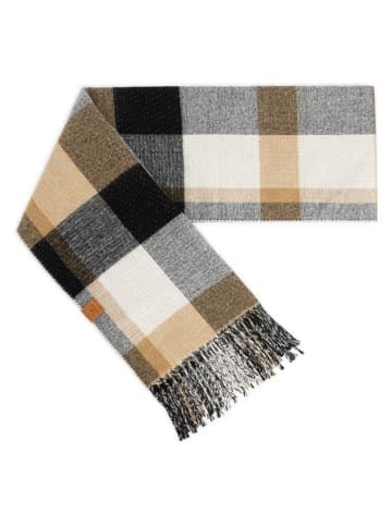 TRAVELIN' Szal w kolorze czarno-beżowo-kremowym