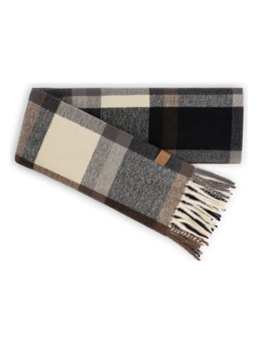 TRAVELIN' Szal w kolorze beżowo-czarnym