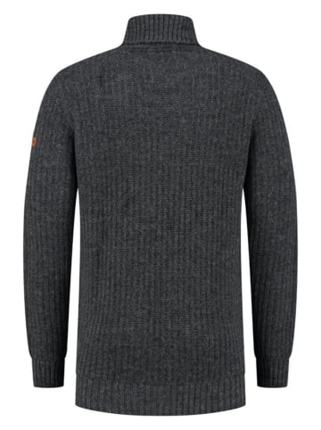 TRAVELIN' Rollkragenpullover "Boda" in Anthrazit