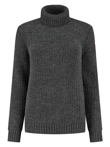 TRAVELIN' Rollkragenpullover "Boda" in Antharzit