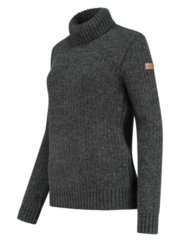 TRAVELIN' Rollkragenpullover "Boda" in Antharzit