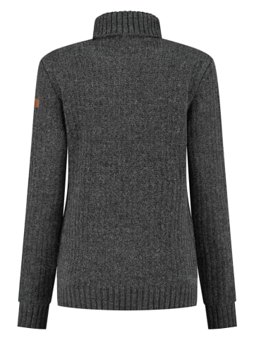 TRAVELIN' Rollkragenpullover "Boda" in Antharzit