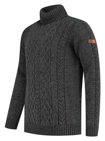 TRAVELIN' Rollkragenpullover "Oulu" in Anthrazit