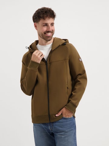 TRAVELIN' Sweatjacke in Hellbraun