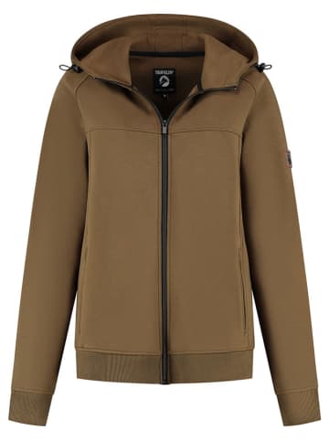 TRAVELIN' Sweatvest lichtbruin